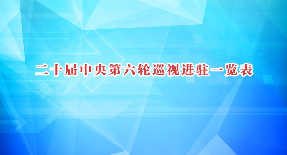 二十届中央第六轮巡视进驻一览表