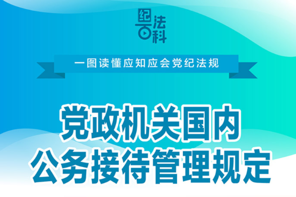 纪法百科•一图读懂应知应会党纪法规丨党政机关国内公务接待管理规定