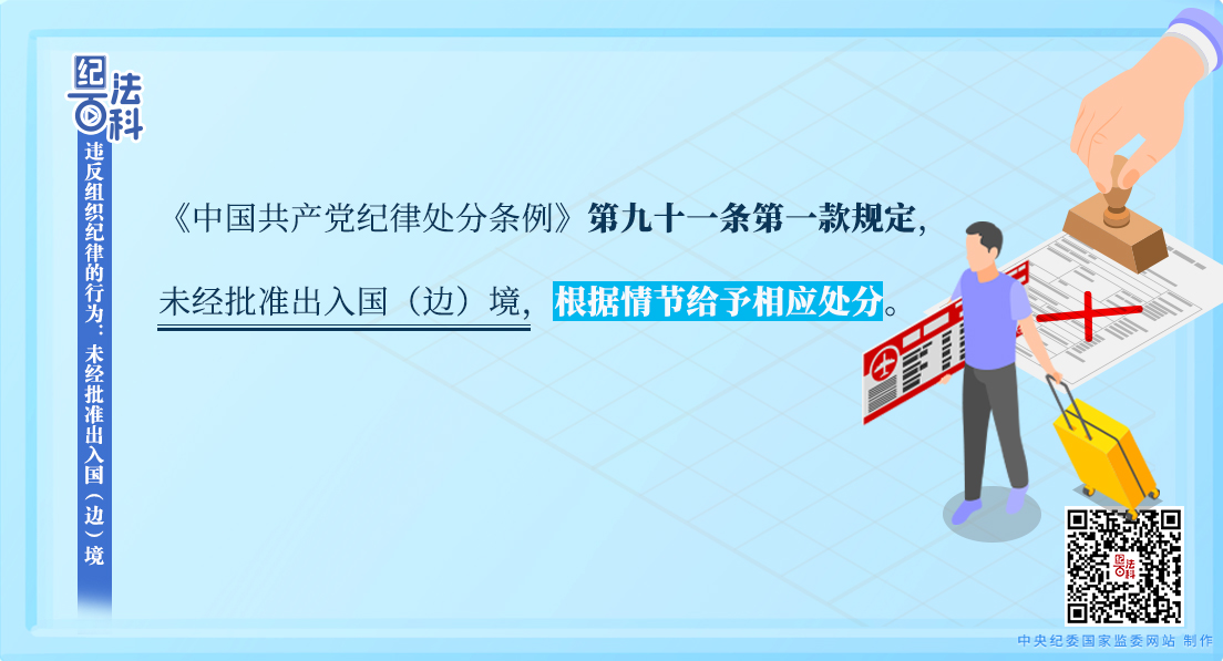 纪法百科丨违反组织纪律的行为：未经批准出入国（边）境