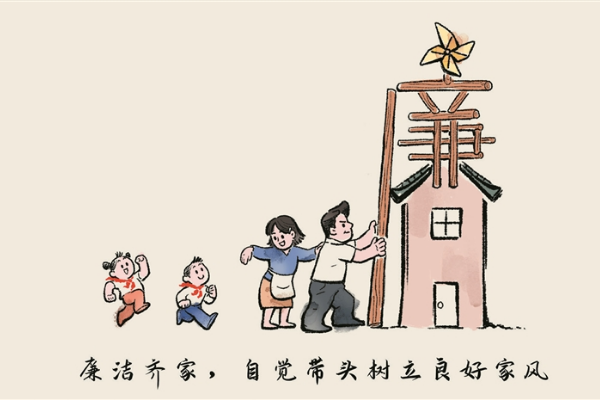画里有话丨自觉带头树立良好家风