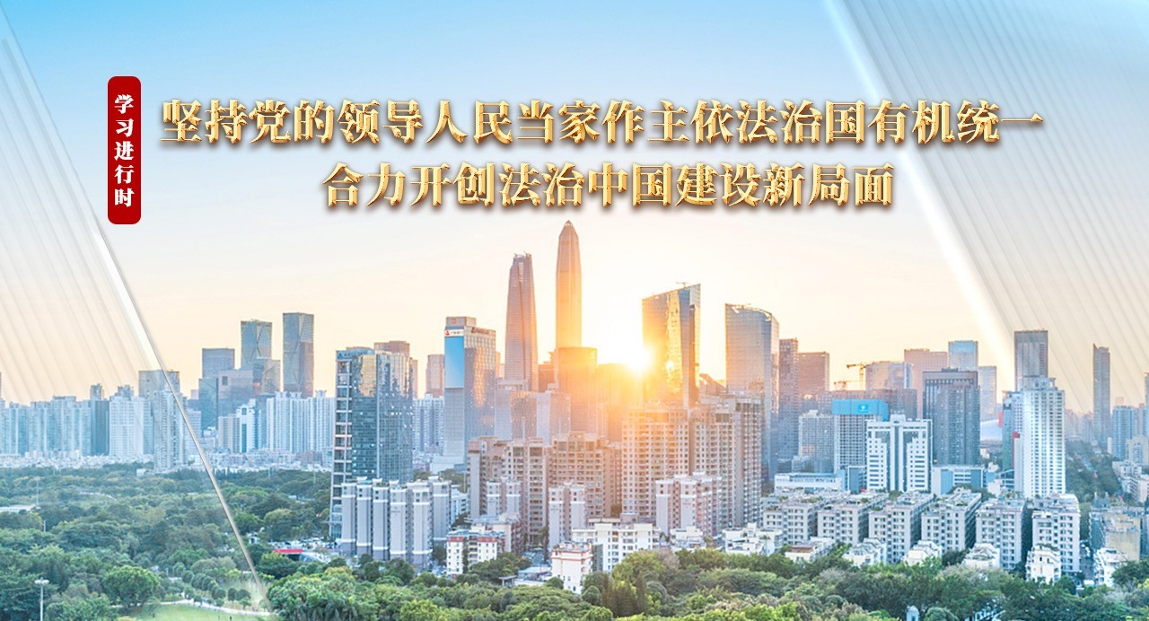 学习进行时丨坚持党的领导人民当家作主依法治国有机统一 合力开创法治中国建设新局面