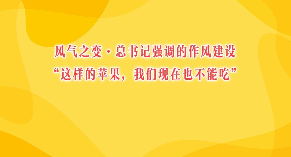 风气之变·总书记强调的作风建设丨“这样的苹果，我们现在也不能吃”