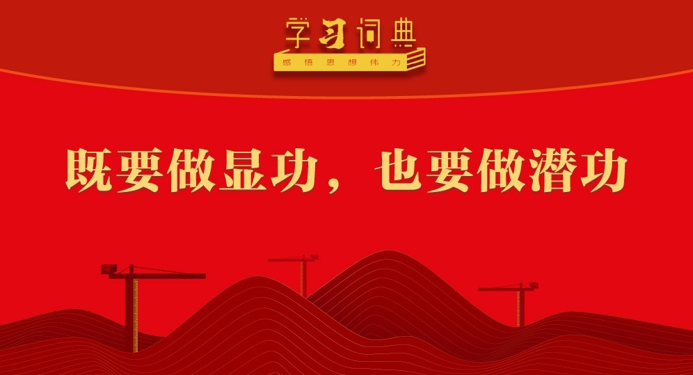 学习词典•树立和践行正确政绩观丨既要做显功，也要做潜功