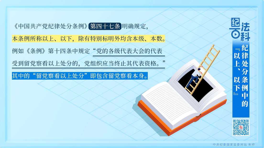 纪法百科丨纪律处分条例中的“以上、以下”